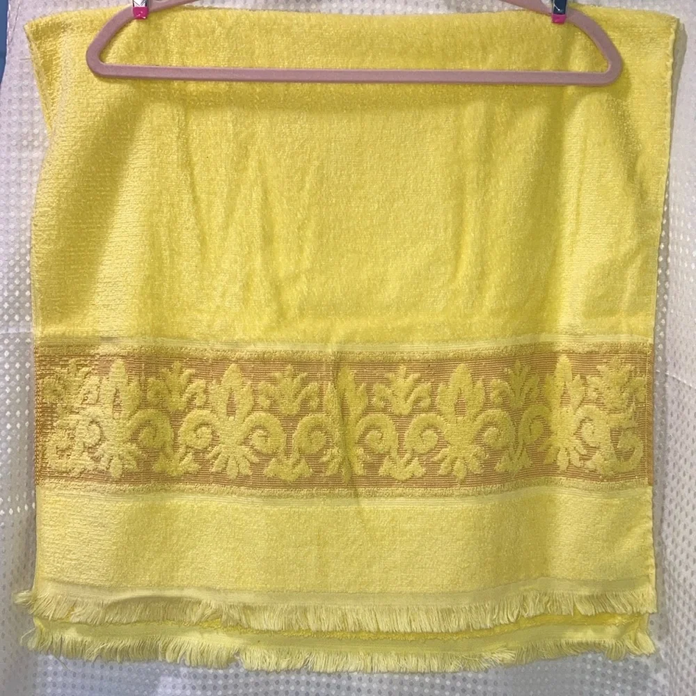 Vintage Sears yellow towel set 100% Cotton! Great Vintage Condition! 15177